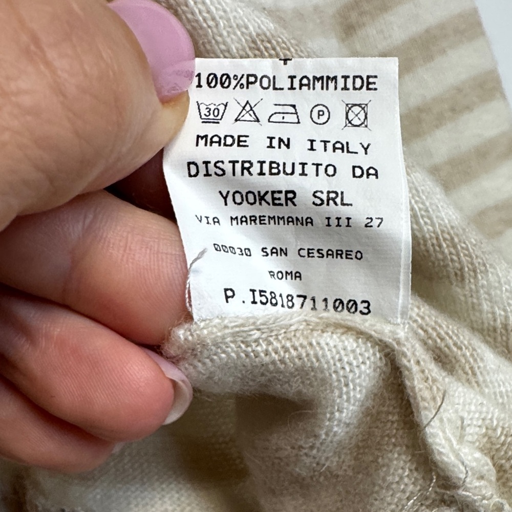Striped Beige and Orange Cardigan - Picture 7 of 9